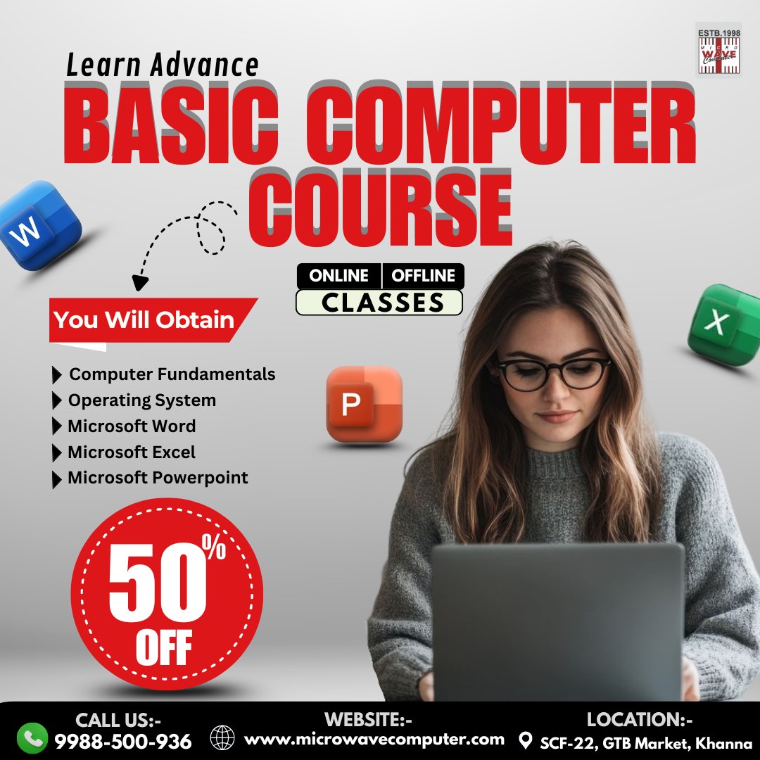 LalkaKiran's tweet image. Basic computer systems, hardware, and software ideas are introduced in a basic computer course.
It teaches fundamental skills, including typing, file management, using the internet, Word, and Excel.
#basiccomputercoursenearme #bestcomputerinstitutenearme