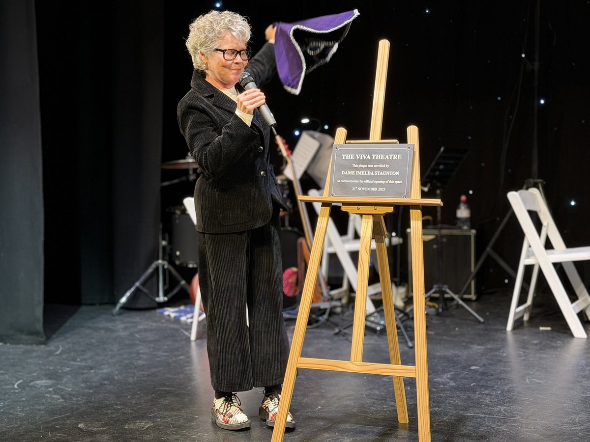 Lord_Lt_Cambs's tweet image. A special evening celebrating the opening of a new part of the VIVA Theatre, Soham  by Dame Imelda Staunton. Great performances by the talented young &amp;amp; old from Soham - followed by Dame Imelda being skilfully &amp;amp; entertainingly interviewed by @fentonstevens