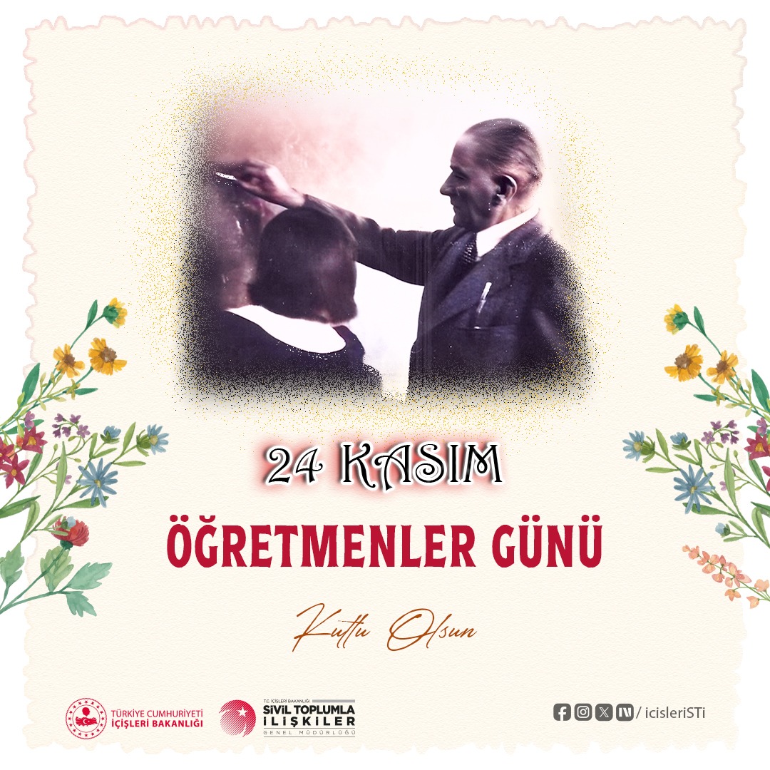 icisleriSTi's tweet photo. Ömrünü eğitime adayan kıymetli öğretmenlerimizin ve tüm eğitim camiamızın #ÖgretmenlerGünü kutlu olsun. Başta Başöğretmenimiz Gazi Mustafa Kemal Atatürk ve şehit öğretmenlerimiz olmak üzere ebediyete irtihal etmiş öğretmenlerimizi rahmet ve minnetle anıyoruz. https://t.co/3xfmxcF2ek