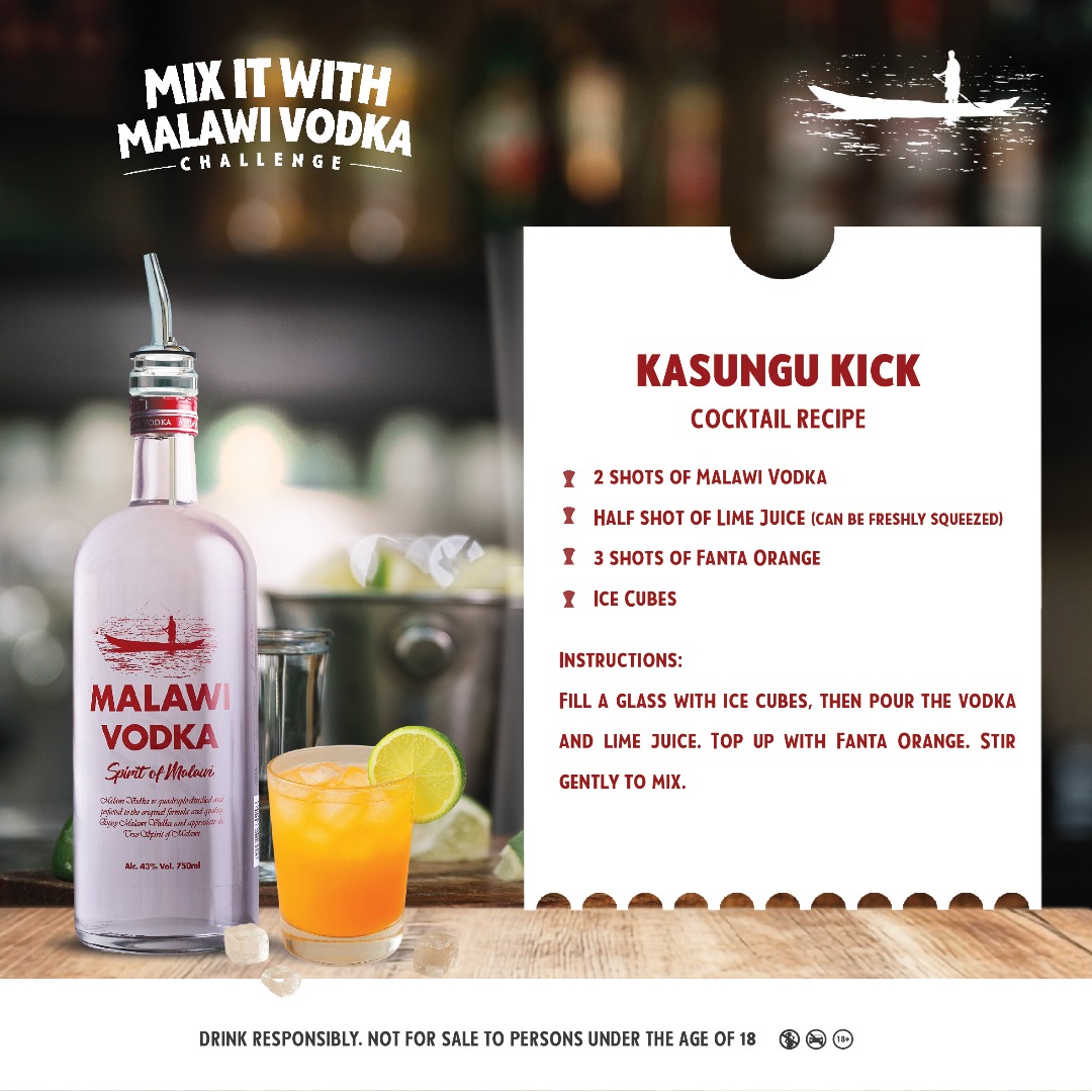 The Kasungu Kick cocktail, inspired by the hardworking spirit of Kasungu — where farming meets urban flair. 

A refreshing mix that celebrates Malawi’s roots. 

#MixItWithMalawiVodka #KasunguKick #TheSpiritOfKasungu #MalawiVodka