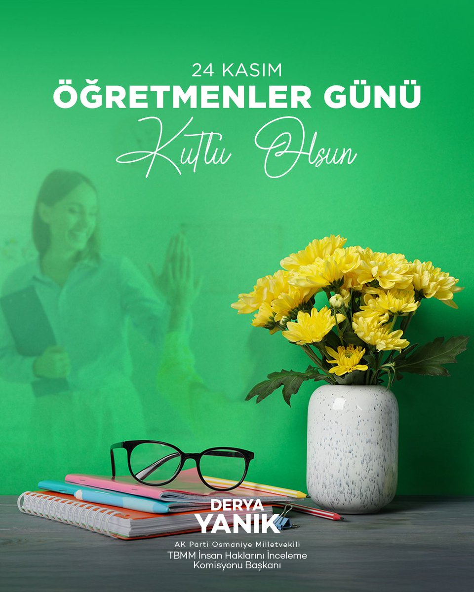 deryayanikashb's tweet image. Bugün, 24 Kasım Öğretmenler Günü.

Evlatlarımızın yüreğine dokunan, karakterini yoğuran, hayat yolculuklarına ışık olan tüm öğretmenlerimizin gününü gönülden tebrik ediyorum.

Bizim medeniyetimizde öğretmen; irfanın, hikmetin ve örnek alınacak insanın adıdır. Sınıfın duvarları…