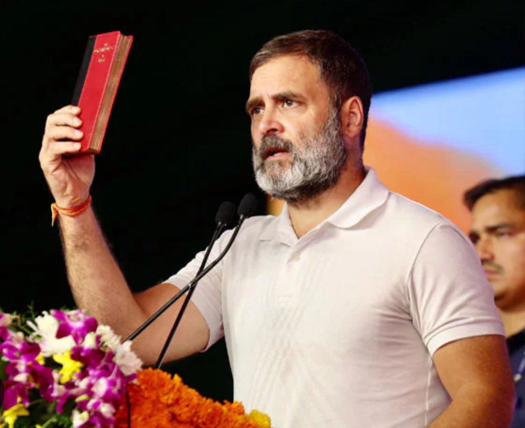 Politicx2029's tweet image. LoP Rahul Gandhi boycotted  oath ceremony of CJI Suryakant, and this was not a casual protest move.

This was a direct signal to a judiciary that continues to look away while #votechori keeps eating into the very spine of Indian democracy.

Democracy is not a ceremonial event.…