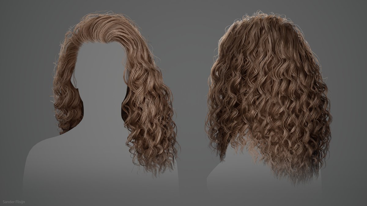 SanderFlisijn's tweet photo. Here are some long curls I made. The hair cards were placed by hand with the help of Maya's nonlinear deformers.
🔗 https://t.co/1LqAcFdq7l
#realtime #realtimehair #haircards #gamedev #artstation https://t.co/f5wPp9FcVH
