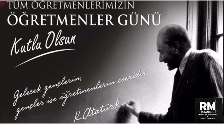 RMIstanbul's tweet photo. RM İstanbul olarak; hayatımıza dokunan, ufkumuzu genişleten ve yarınlarımızı inşa eden öğretmenlerimize minnettarız. Başta Başöğretmen Gazi Mustafa Kemal Atatürk olmak üzere, tüm öğretmenlerimizin Öğretmenler Günü’nü en içten dileklerimizle kutluyoruz.
#öğretmenlergünükutluolsun https://t.co/4ZTINc6Fri