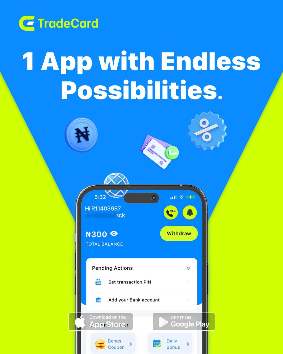 TradeCardAmB's tweet photo. Starting my day with the best app on my Phone.
Easy and quick transaction
You dey sleep,we dey trade.
Dey play!!!!
#Tradecard #24hrs #bestapp #crypto https://t.co/5GWD3s4t6y