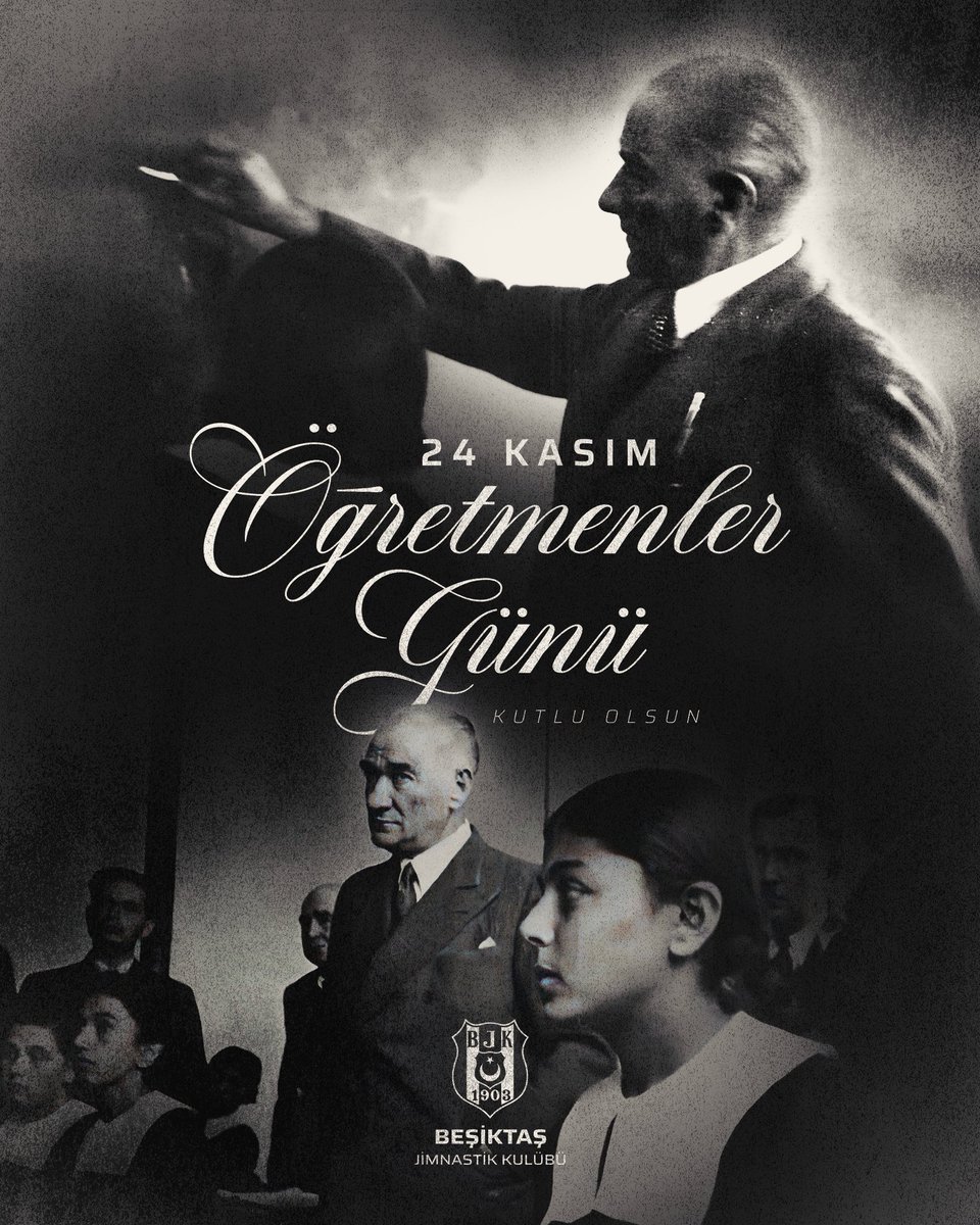 Besiktas's tweet image. Başöğretmenimiz Gazi Mustafa Kemal Atatürk başta olmak üzere, tüm öğretmenlerimizin Öğretmenler Günü’nü kutlarız.