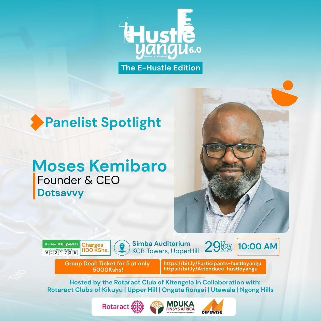 RACKITENGELA's tweet photo. To ensure business success in today’s digital-first economy, every entrepreneur must master one thing: how to build a brand that wins online.

We’re proud to feature in our expert panel, Moses Kemibaro, a pioneering digital strategist whose work has shaped Kenya’s https://t.co/WLx6uempZB