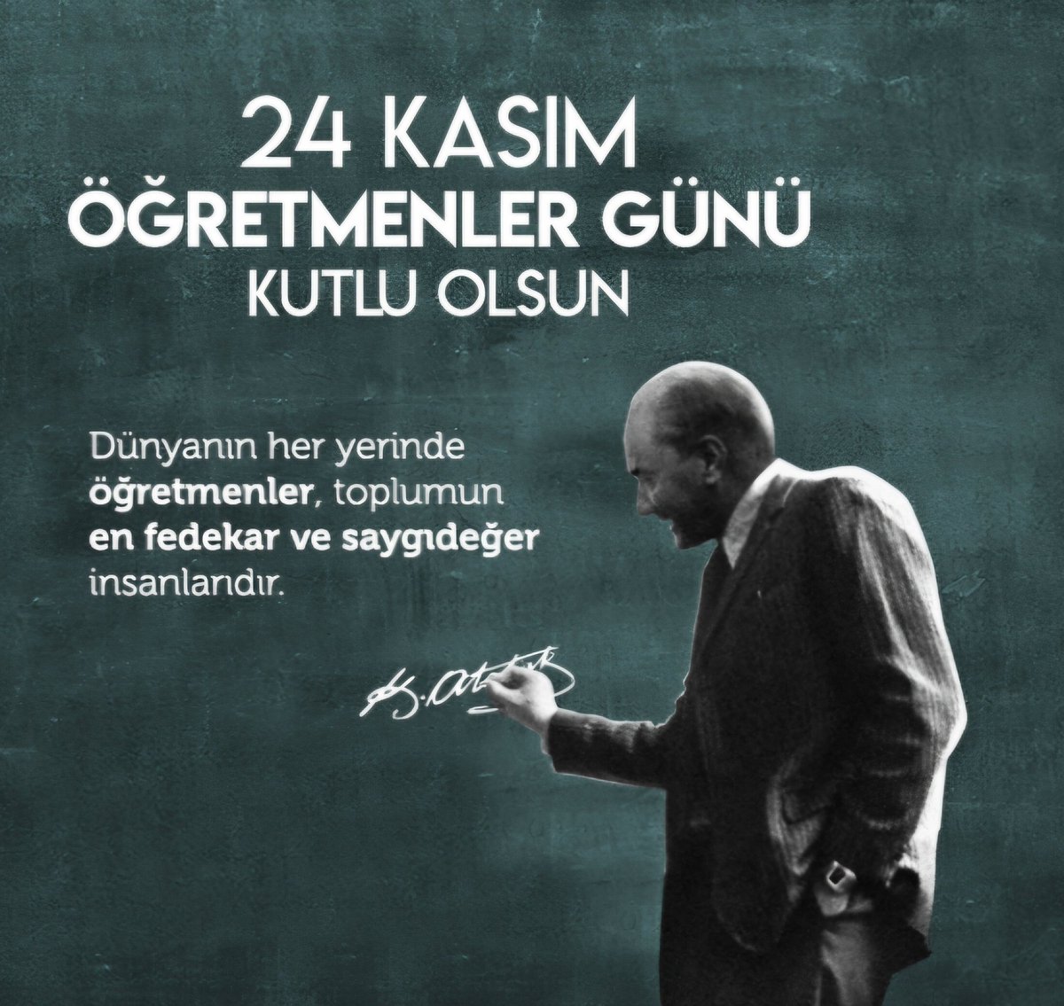 Bir toplumun gerçek gücü eğitimle, eğitimin kalbi ise öğretmenlerle ölçülür. Geleceğimize yön veren tüm öğretmenlerimizin 24 Kasım Öğretmenler Günü kutlu olsun.