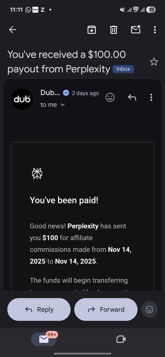 roshany694's tweet image. 100$ Bounty processed. thanks to #Perplexity referral program!! 

#freebies #ReferralCode #perplexity_ai #comet #cometbrowser