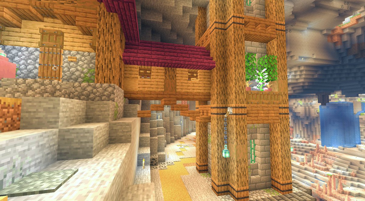 gamemendako's tweet photo. どうしても、くぐりポイントが作りたくなってしまう。 #Minecraft #マイクラ #minecraft建築コミュ https://t.co/6BJBAeJdty