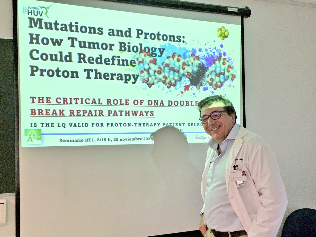 🎓💥 ¡Empezamos la semana con Sesión Docente!
🧬✨ Mutaciones y Protones: Cómo la Biología Tumoral Podría Redefinir la Protonterapia
👨‍🏫⚛️ By Santiago Velázquez
🚀📚 ¡Buena semana! 💡💪🌟
#SomosHUVR