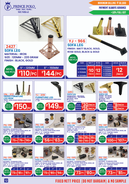 clue_hardware's tweet image. Explore Our Wide Range Online : l.sanitaryclue.in/gsTeUR

🚀 Prince Polo - Calling all Furniture Distributors &amp;amp; Dealers!

Phone 1: 98200 57658
Phone 2: 98009 65009
📍 Location: Mumbai, India

#PrincePolo #FurnitureLegs #SofaLegs #FurnitureHardware #FurnitureDistributor #Furniture