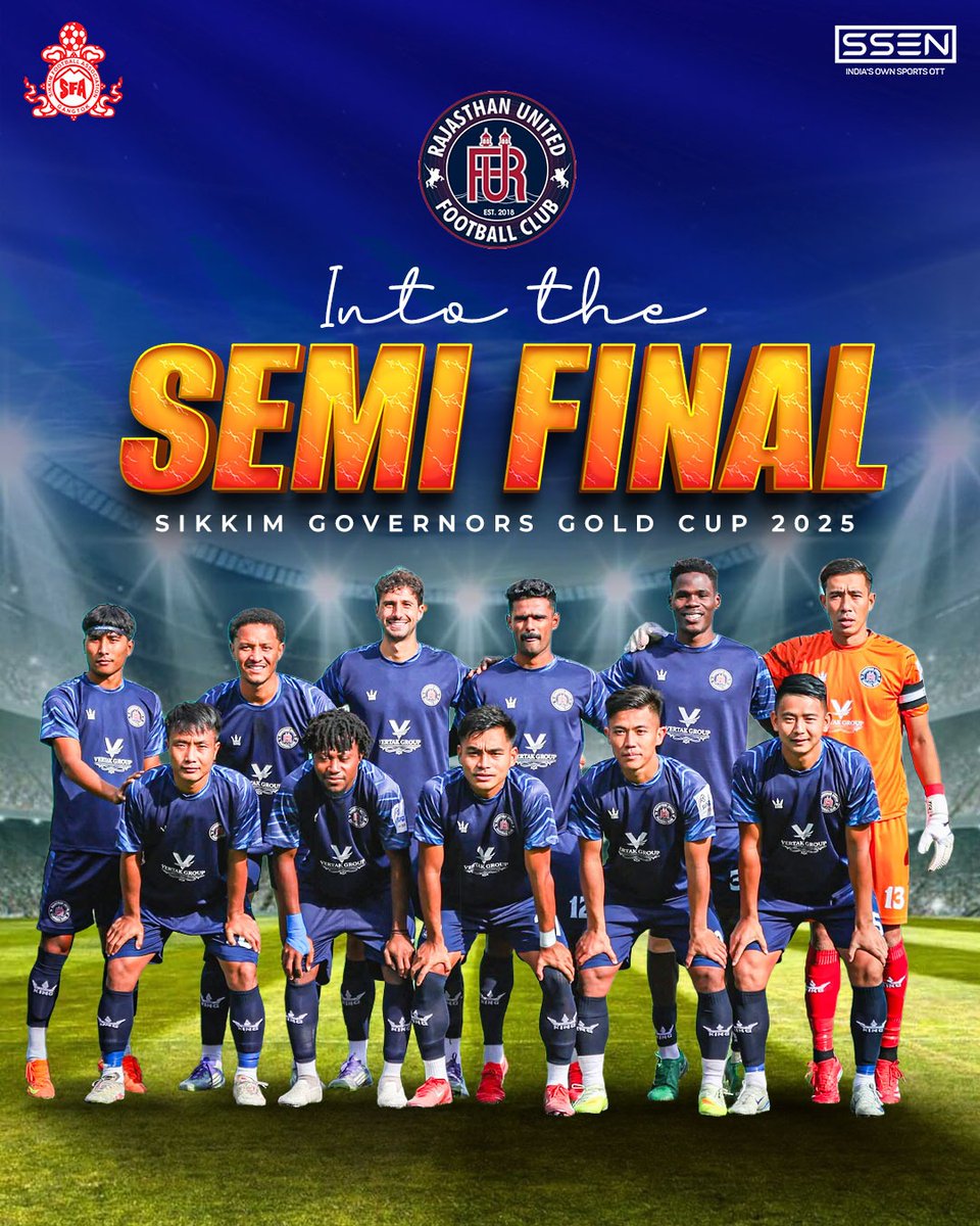 ssen_co's tweet image. Semi-final bound! 🔥⚽ #SSEN #RajasthanUnited #RoadToFinal #GoldCup