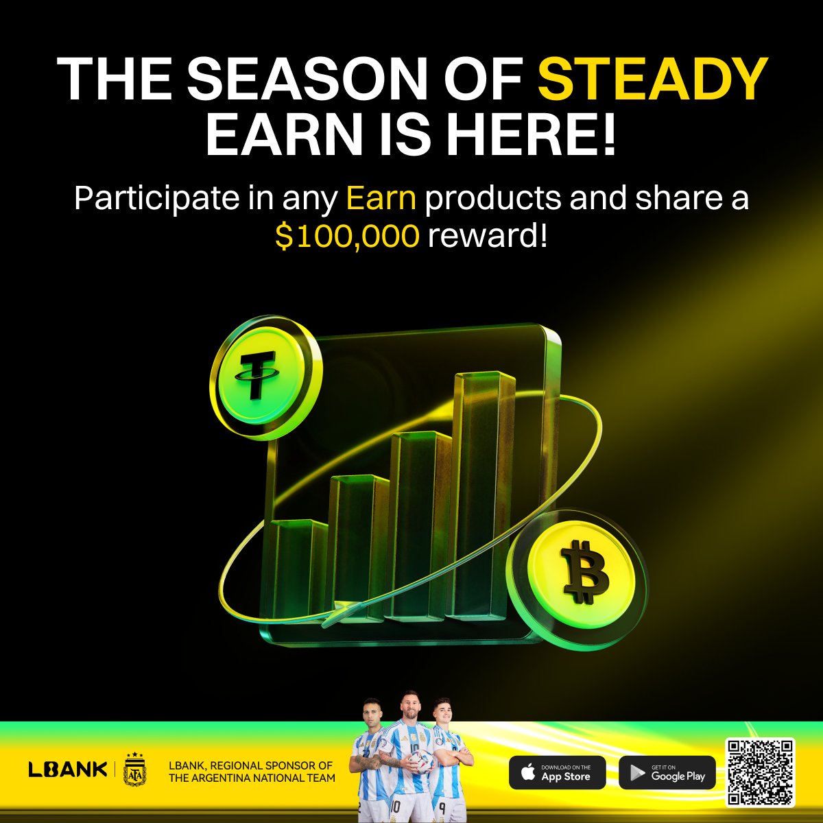 LBank_Exchange's tweet photo. 🔥 The Season of Steady Earn is Here!

💰 New users enjoy Dual Investment loss-protection, and all participants can share a $100,000 reward pool!

🎁 No need to freeze collateral assets-Come and enjoy the industry-leading, exclusive high-interest product!

⚡️Just one step to claim: https://t.co/CdRKYMPMRL