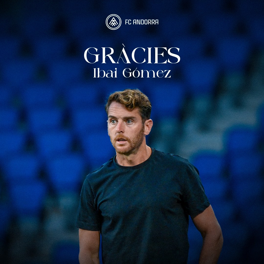 ❌ El <a href="/fcandorra/">FC Andorra</a> ha anunciado la 𝗗𝗘𝗦𝗧𝗜𝗧𝗨𝗖𝗜Ó𝗡 de Ibai Gómez como su entrenador.