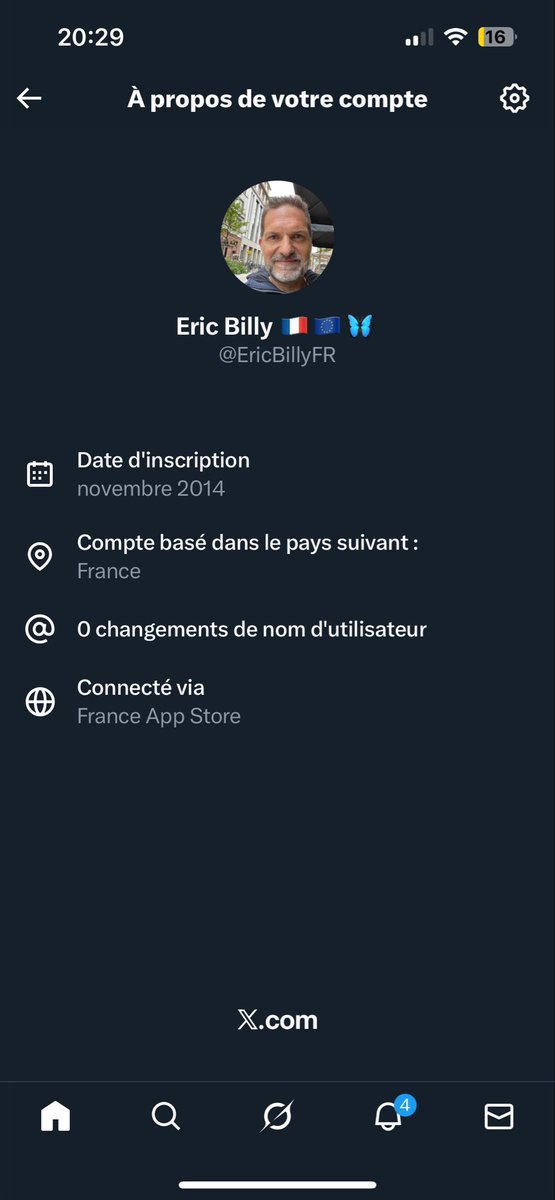 EricBillyFR's tweet image. Avec les informations de géolocalisation des comptes X, certain.e.s prétendent que c’est l’utilisation d’un VPN qui modifierait leur vraie localisation.
J’ai testé hier avec mon VPN sur la Suisse et ça n’a pas changé ma localisation sur X, ni après 5 minutes ni après 12 heures.