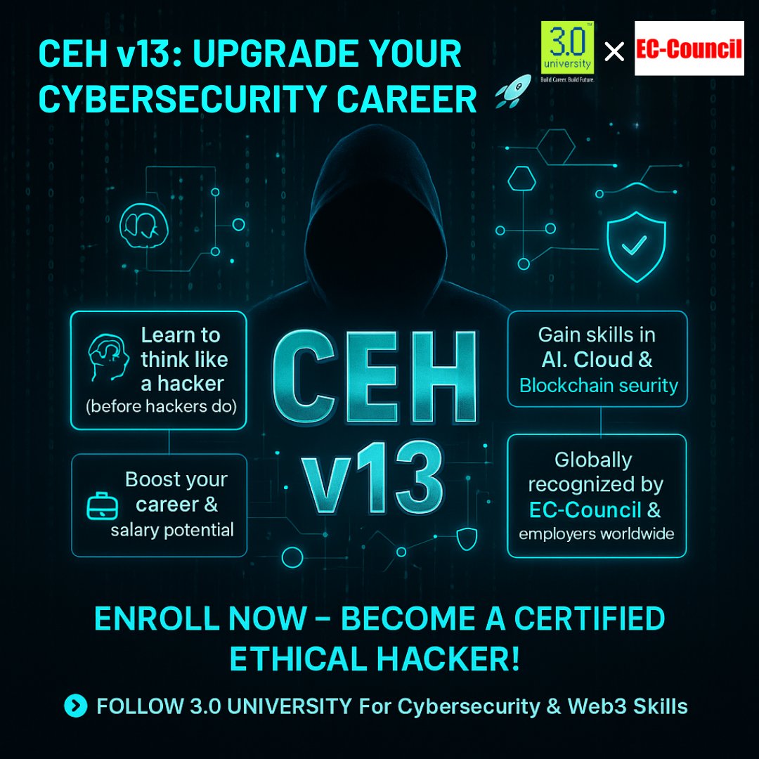 real3uni's tweet image. You don’t need fancy gear to build real cybersecurity skills.
Turn any spare laptop into your personal hacking lab with just Ubuntu and a few tools.

👉 Learn how to detect, stop, and defend against insider attacks with CEH v13(3university.io/courses/certif…)

#CyberSecurity #HomeLab…