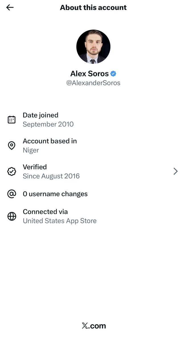 JakeCan72's tweet image. Niger has no U.S. extradition treaty.

And now Alex Soros’ account is suddenly posting from Niger — confirmed by X’s new IP-location feature.

Convenient timing for someone whose network is under global pressure and tied to some of the most powerful influence operations on earth.…