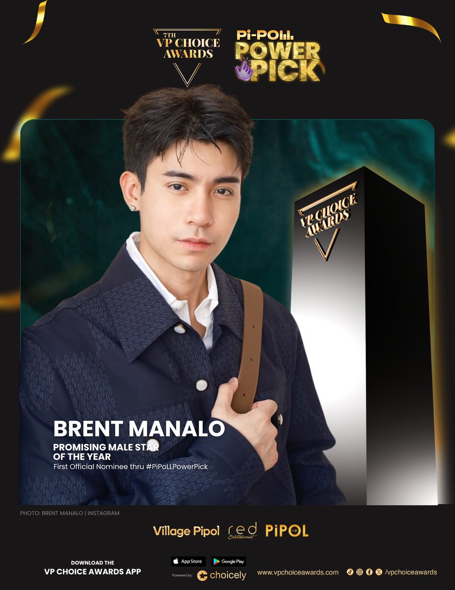 vpchoiceawards's tweet image. Congratulations, #BrentManalo, for earning an official nomination for the #7thVPChoiceAwards “Promising Male Star of the Year” through the Pi-PoLL Power Pick!

PIPOL, Keep your nominations coming until November 30, and stay tuned for the announcement of the rest of the nominees…