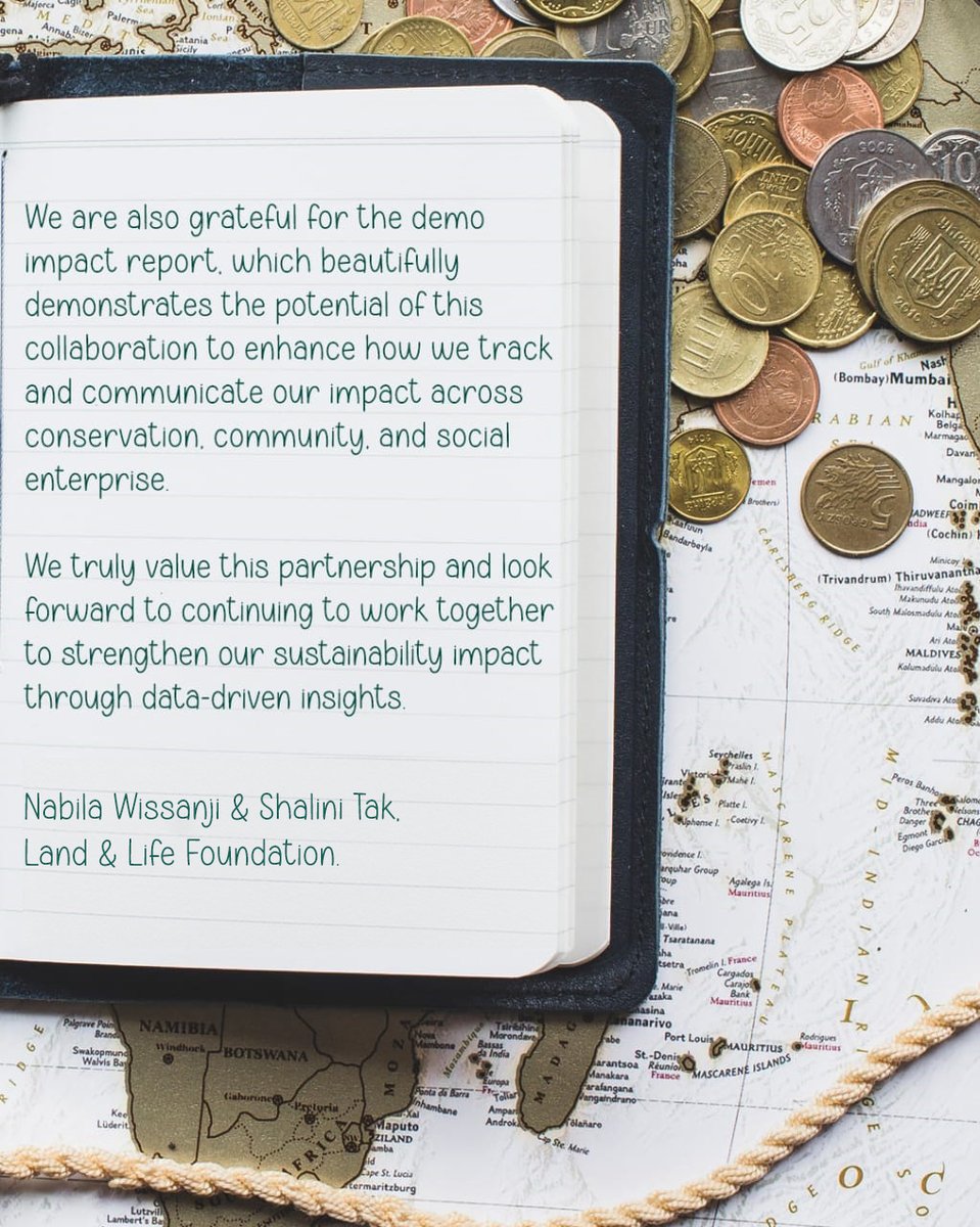 We’re deeply honoured to receive these kind words from <a href="/LandLifeF/">Land&Life Foundation</a>. Our collaboration has been a true adventure. Here’s to continued exploration, insight, and impact 🧭💚 

#PartnershipForImpact #SustainabilityJourney #DataForGood #Baotree