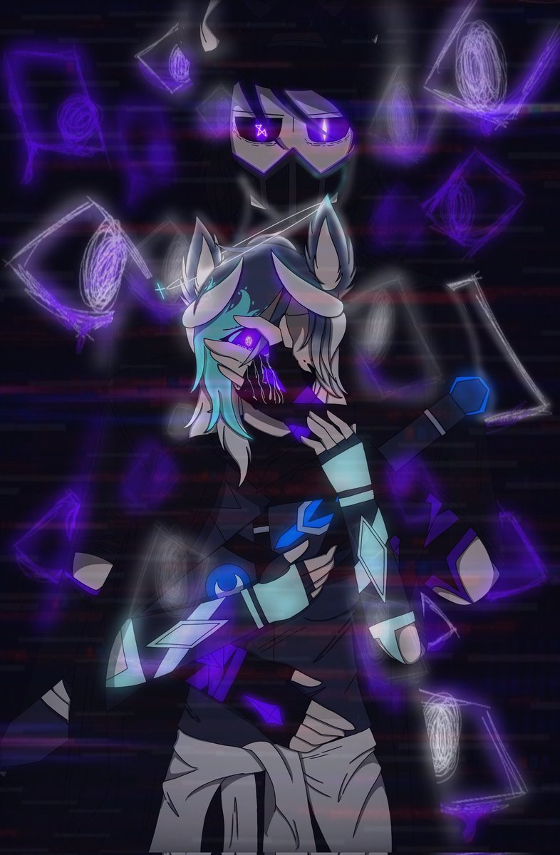 De nada te servirá hablar, al fin y al cabo no soy real....

#fanart #OC #pesadilla