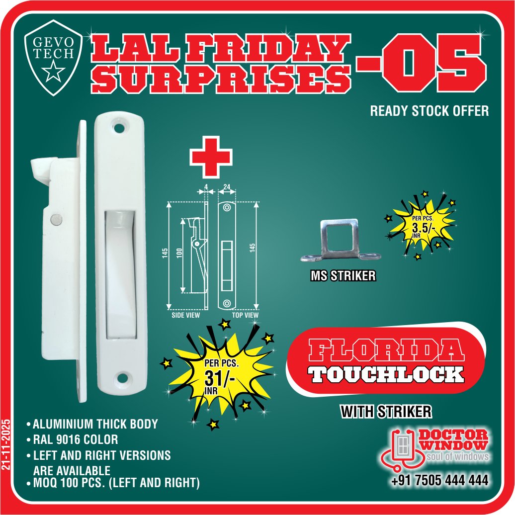 DOCTORWINDOW_IN's tweet image. GEVO TECH KOBE SHORT NECK HANDLE
GEVO TECH FLORIDA TOUCHLOCK WITH STRIKER
GEVO TECH SATURN WINDOW ROLLER
GEVO TECH JUPITER DOOR ADJUSTABLE ROLLER PRO

#shortneckhandle #touchlock #windowroller #dooradjustableroller #doctorwindow #soulfowindow #hardware #accessories