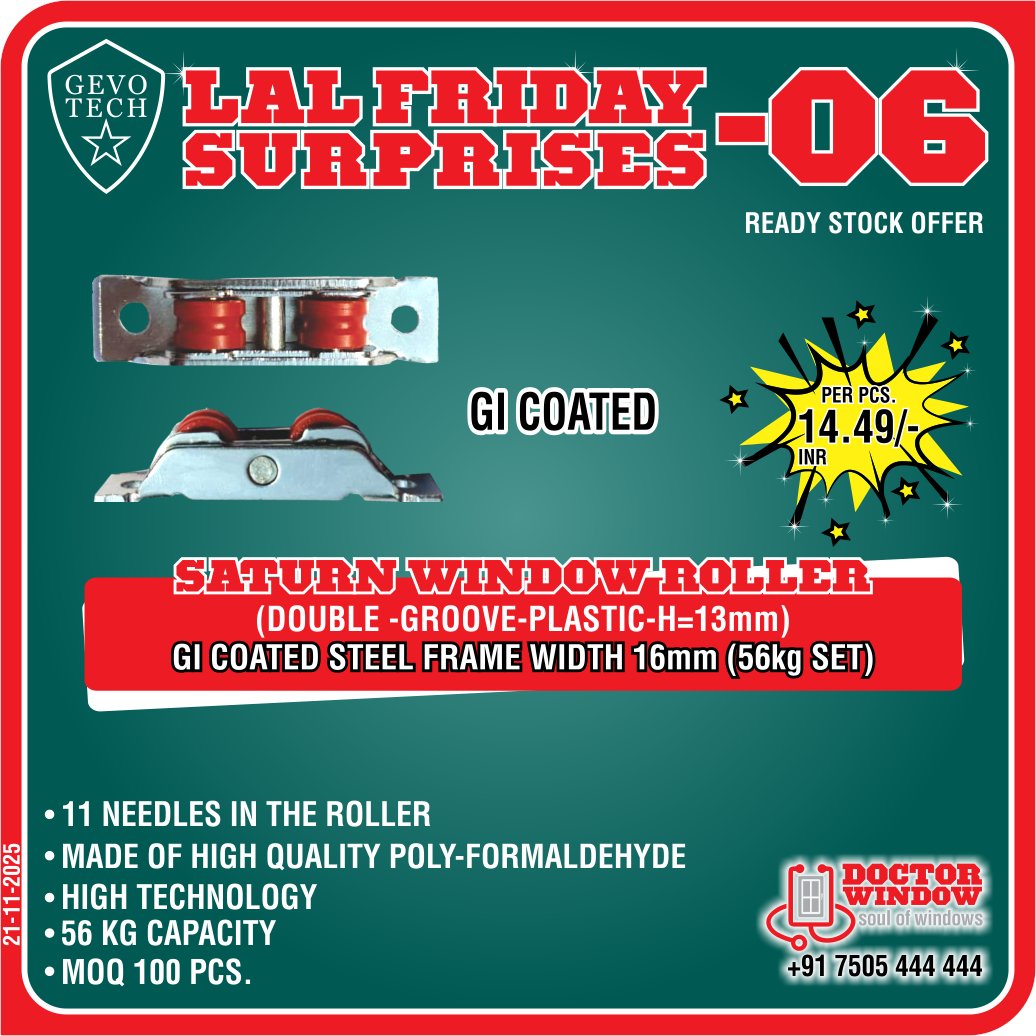 DOCTORWINDOW_IN's tweet image. GEVO TECH KOBE SHORT NECK HANDLE
GEVO TECH FLORIDA TOUCHLOCK WITH STRIKER
GEVO TECH SATURN WINDOW ROLLER
GEVO TECH JUPITER DOOR ADJUSTABLE ROLLER PRO

#shortneckhandle #touchlock #windowroller #dooradjustableroller #doctorwindow #soulfowindow #hardware #accessories