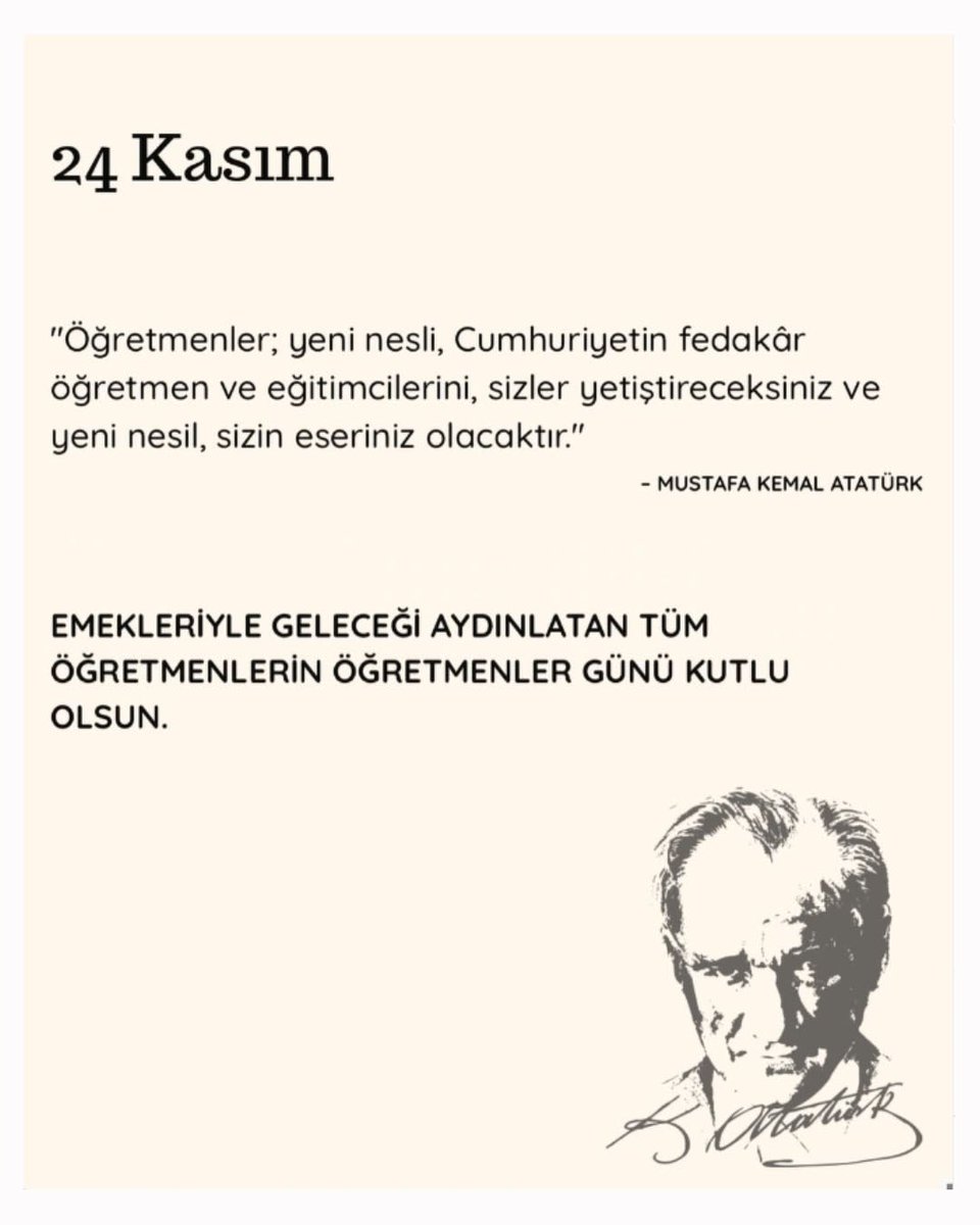 Yuksekhali's tweet photo. Öğretmenler Günü Kutlu Olsun 
#24Kasım https://t.co/QrjBsi874h
