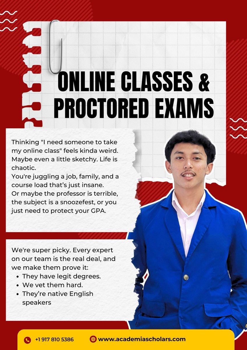 AcademiaSc8118's tweet image. From full courses to those nerve-wracking proctored exams—we’ve got it handled. We take the academic heat so you can relax and look productive. Check out academiascholars.com and let us handle the grind while you master the art of chilling.