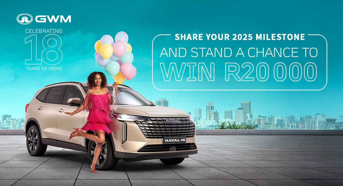WIN up to R20 000 with <a href="/gwmsouthafrica_/">GWM South Africa</a> on 947! 🎉💸

GWM turns 18 in Mzansi, but they’ re not just celebrating themselves; they want to celebrate you too! Tell us all about your big milestone and you could WIN🏆

Enter here: ow.ly/YS1L50XwHHp

#GWM18Years #18YearsOfMore