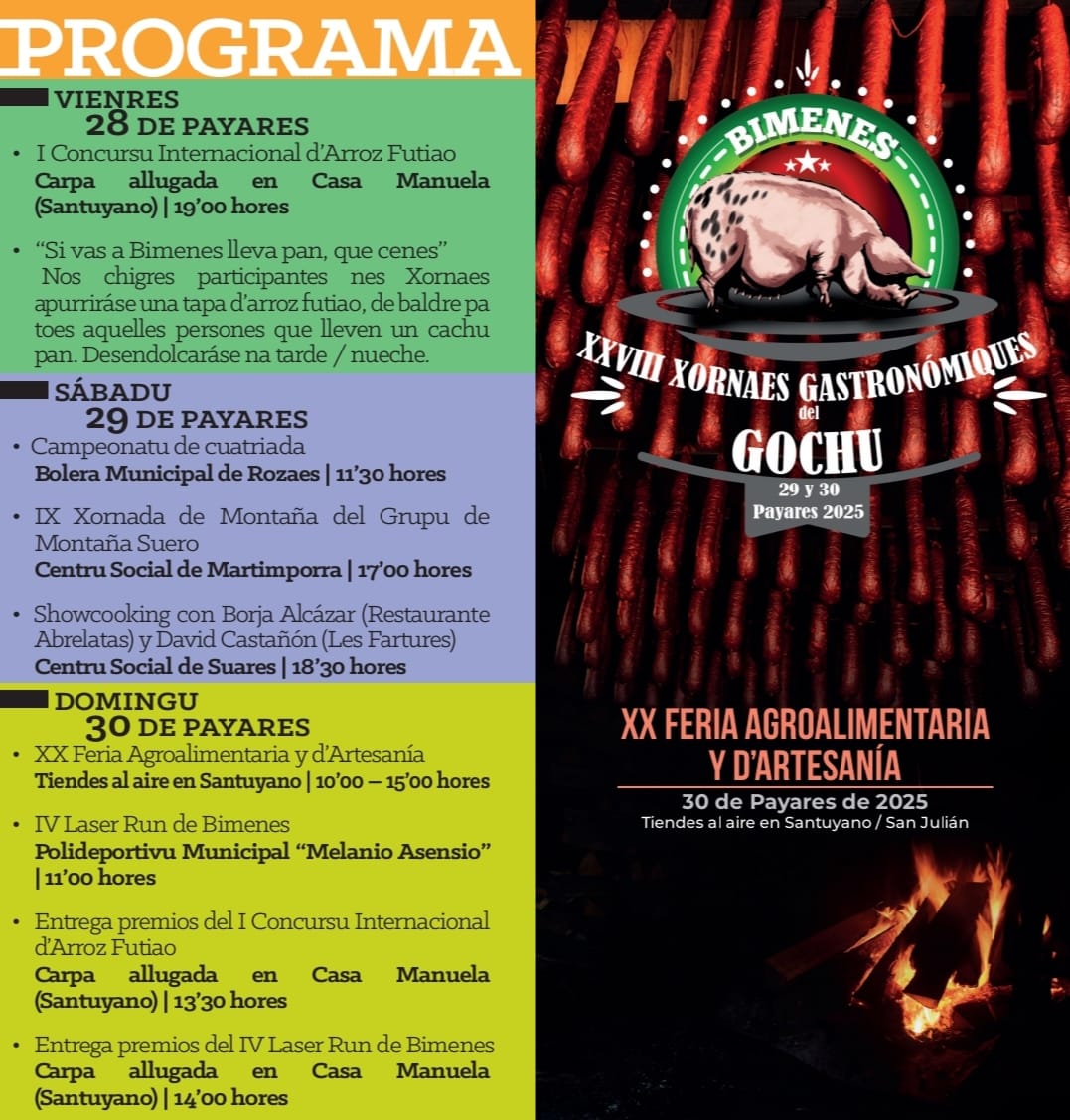 Xornaes Gastronómiques del Gochu en #Bimenes 
🐷🐷🐷🐷🐷🐷🐷🐷🐷🐷🐷🐷