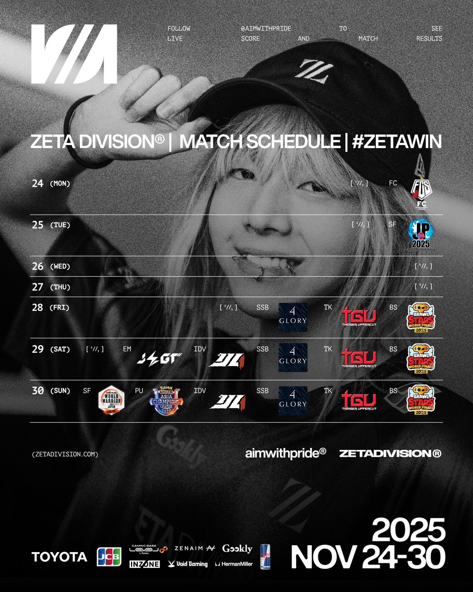 AIMWITHPRIDE's tweet image. ブロスタ部門が今年の最終章に突入、再び世界一をその手に🏆
そしてスマブラ部門はバルセロナの地で舞い踊る🇪🇸💃

#ZETAWIN