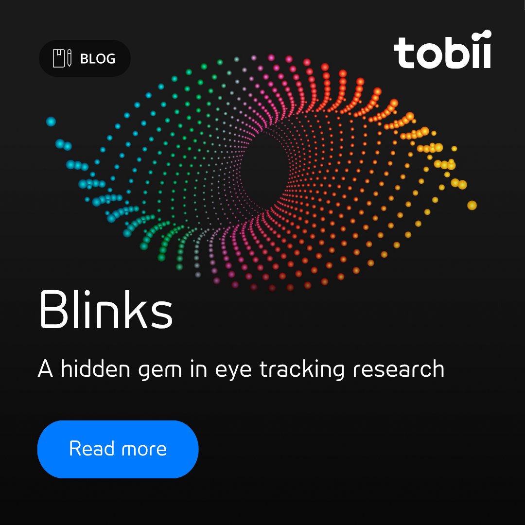 TobiiTechnology's tweet image. Blinks hold secrets. 👀 From tracking engagement and fatigue to probing dopamine-linked cognition, blink metrics elevate what #EyeTracking can show.

🔗 Read the article: go.tobii.com/l/151161/2025-…

#CognitiveScience