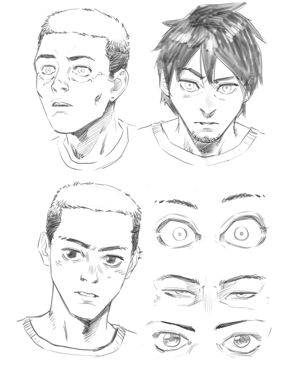 Some head and eyes studies. I should do these more often, they're fun 