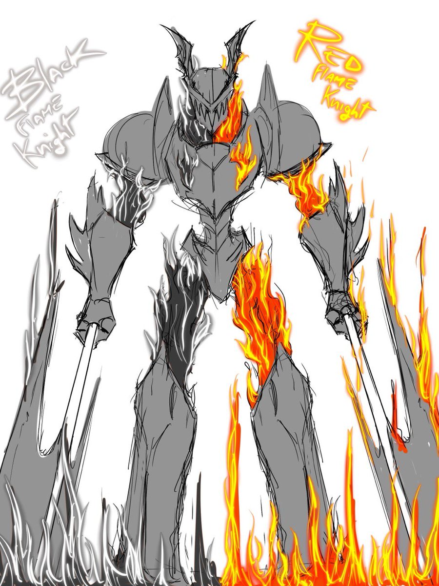 Inside me there are two knights.

Apparently, the neon pen is great to make flames.