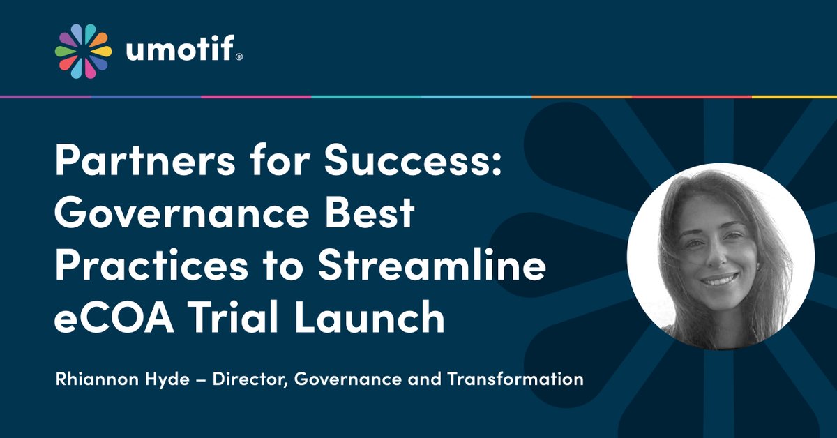 uMotif's tweet image. How can strong #technologygovernance speed #eCOA #clincaltrial launch? Rhiannon Hyde discusses best practices that drive success—encompassing transparency and open communication, empowerment to act decisively, and a commitment to #continouslearning. umotif.com/blogs/governan…