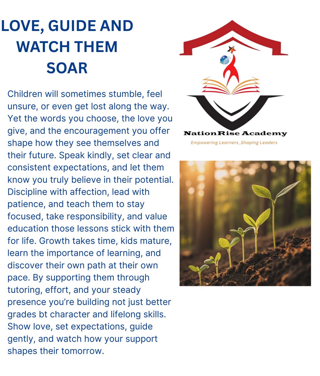 NationRiseZA's tweet image. Your words shape their future ✅💡
Now allow NationRise Academy to also shape their future ⭐
#NationRiseParents
#G20SouthAfrica
#Education