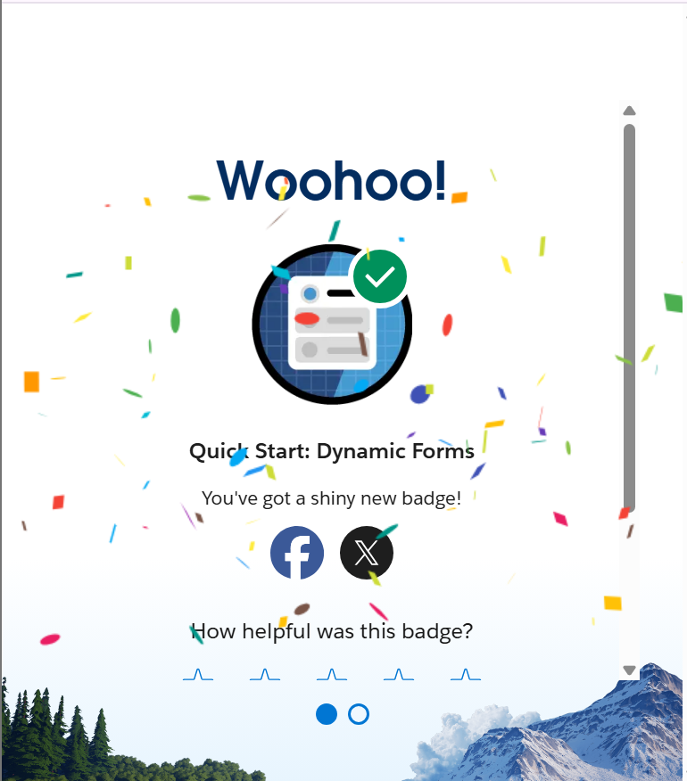 gentlemafioso's tweet photo. Just earned the Quick Start: Dynamic Forms badge on @Trailhead and you should too! https://t.co/2zHSuux1c1 https://t.co/R5uvrvPIvT