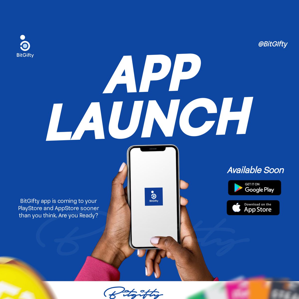 BitGifty's tweet image. Your crypto, now with superpowers. 

The BitGifty app is launching soon on Play Store and App Store!

Pay bills, buy airtime, send money to your bank, and shop with gift cards—all using cUSD/USDT/USDC.

Ready to make your crypto work for you?

#CryptoLife #BitGifty #AppLaunch