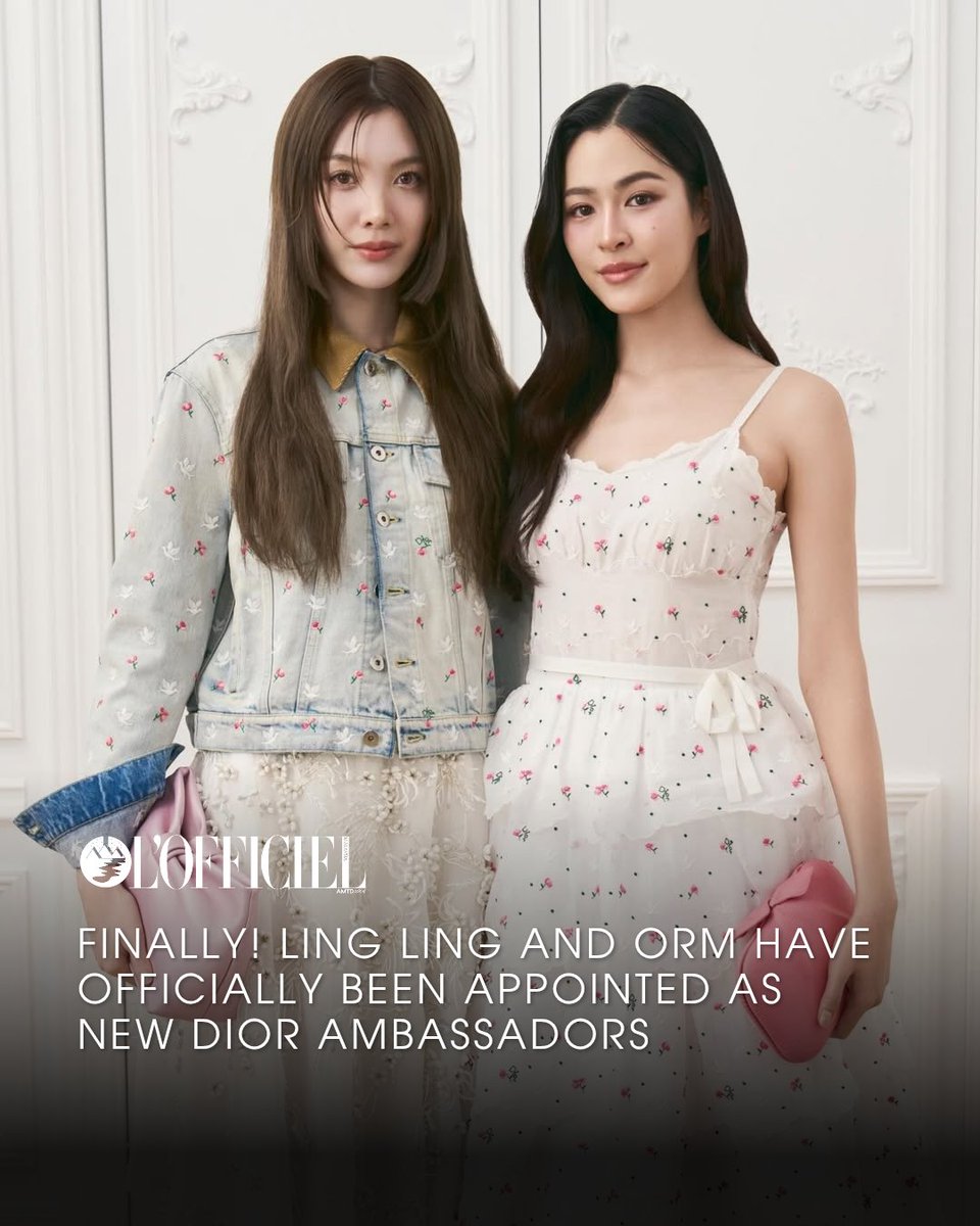 lofficielmy's tweet photo. We've been waiting and it has finally happened! @linglingsirilak and @ormmormm are official @Dior ambassadors. We can't wait for the girls' first campaign debut!

#dior #Linglingkwong #Ormkornnaphat #LingOrm #lingormdiorambassdor https://t.co/b5axhBiqoG