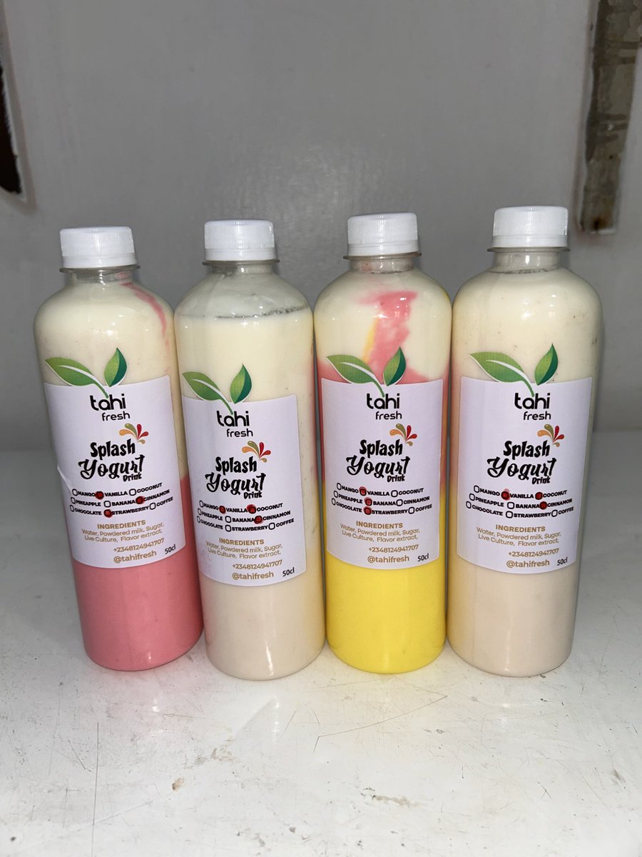 precisebabe's tweet image. Good morning Tahi Fresh family and welcome to a brand new week!!
Juice - N2000
Splash Yogurt - N2500
Big Cup Parfait - N4000
Tigernut - N2000
