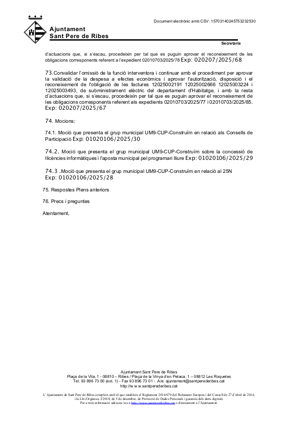 santperederibes's tweet image. Com sempre, també en podreu llegir un resum en temps real al hashtag #pleSPRibes .

#SPRibes
3/3