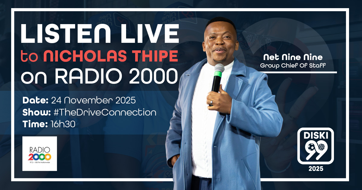 NetNineNine's tweet image. Catch our Group Chief of Staff,  as he discusses the impact of the Diski99 Challenge on sports development in Thabong.

Tune in for insights on how we are transforming grassroots football and giving young talent the platform they deserve.

#Net99
#Net99xThabong
#GcwalangeDiski