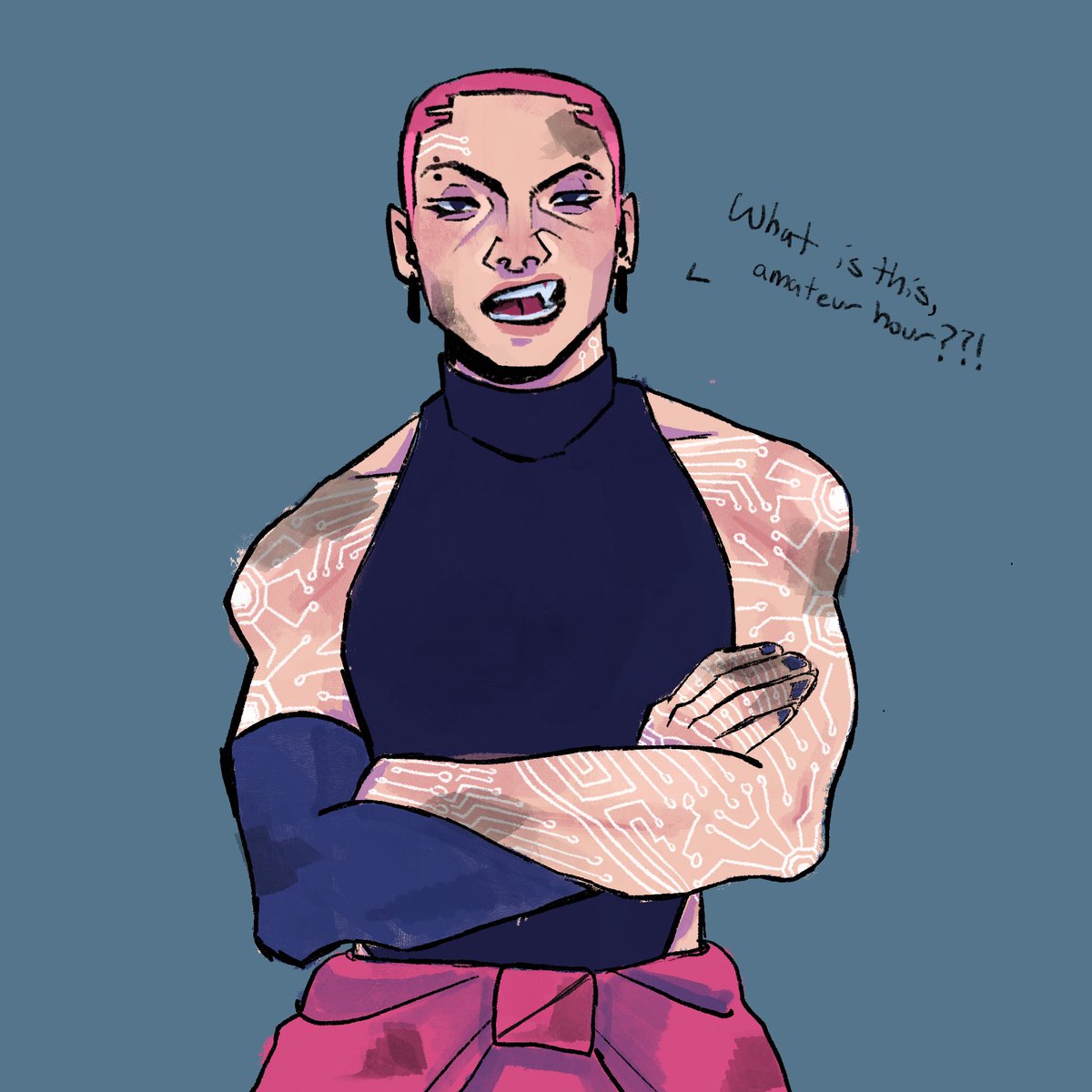 artofmcc's tweet image. First time drawing Seth Gordon, kinda scared