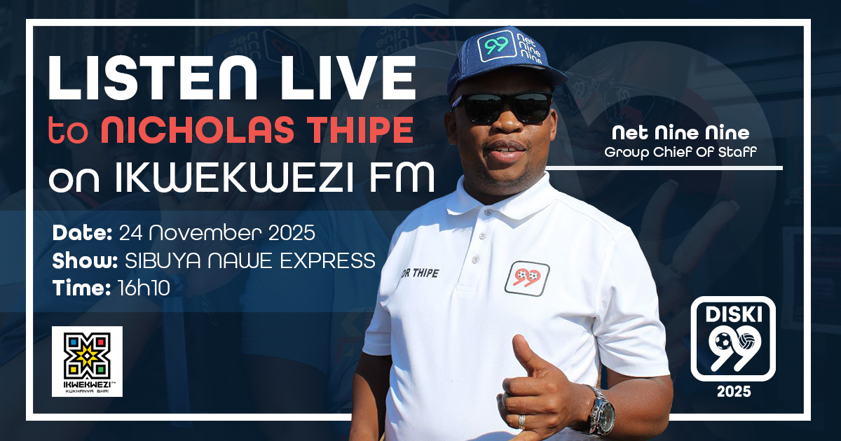 NetNineNine's tweet image. Catch our Group Chief of Staff,  as he discusses the impact of the Diski99 Challenge on sports development in Thabong.

Tune in for insights on how we are transforming grassroots football and giving young talent the platform they deserve.

#Net99
#Net99xThabong
#GcwalangeDiski