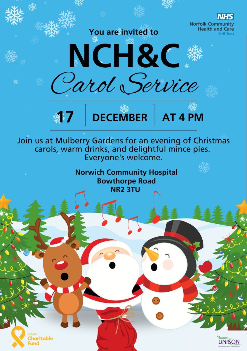 We are very excited for this joint event with <a href="/nchc/">Nchc</a>
to deliver a special Carols by Candlelight service.🎄 

Join us for drinks and mince pies, with a short service led by our lead chaplain - accompanied by representatives from Norfolk Unity Brass.  🎶

All welcome.