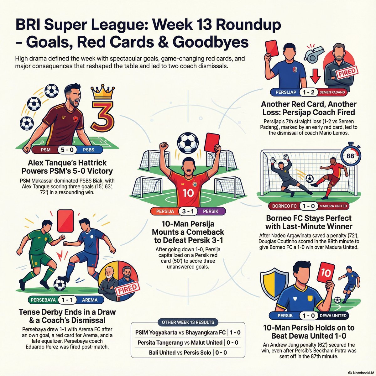 football_iz's tweet photo. Not just Alex Tanque, though.
Based on this infographic, #Gameweek13 #BRISuperLeague has served us a lot of drama 😬 https://t.co/tyJaKh1V4T