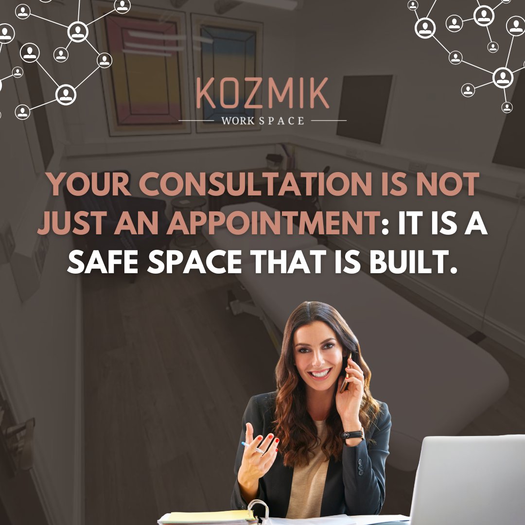 KozmikWS's tweet image. A consulting room is more than a chair and a table — it’s a space where clients feel heard, seen and respected. ✨
We provide the space. You provide the presence.
#TherapyRoom #ConsultingSpace #KOZMIKWorkSpace #Wellbeing #NorthLondon #PrivateOffice #CreativeSpace