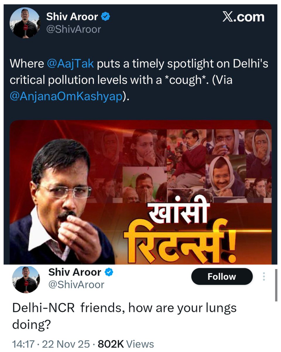 - Mocks KEJRIWAL in 2023

- Mocks CITIZENS in 2025

Indian Journalism explained