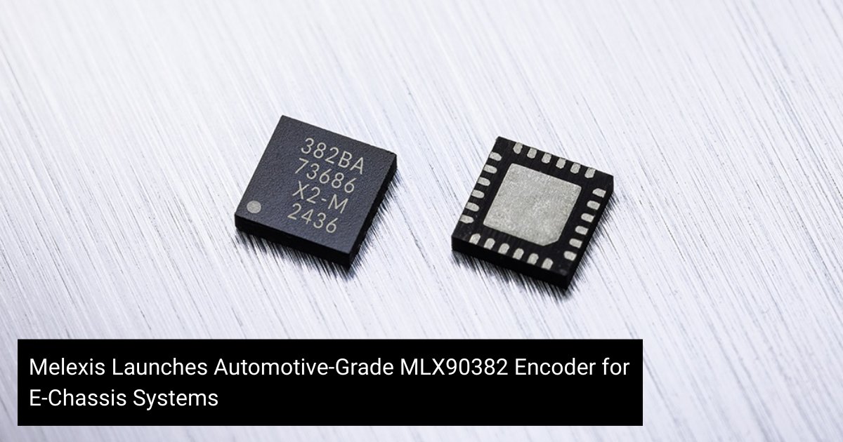 ComponentClubHQ's tweet image. Precision e-chassis motion?

Meet @Melexis_Sensors&apos;s new MLX90382 automotive-grade encoder.

The device offers high-resolution angular sensing and robustness for steering, torque and suspension systems in EVs and other vehicles. Designed for the harsh chassis environment with…